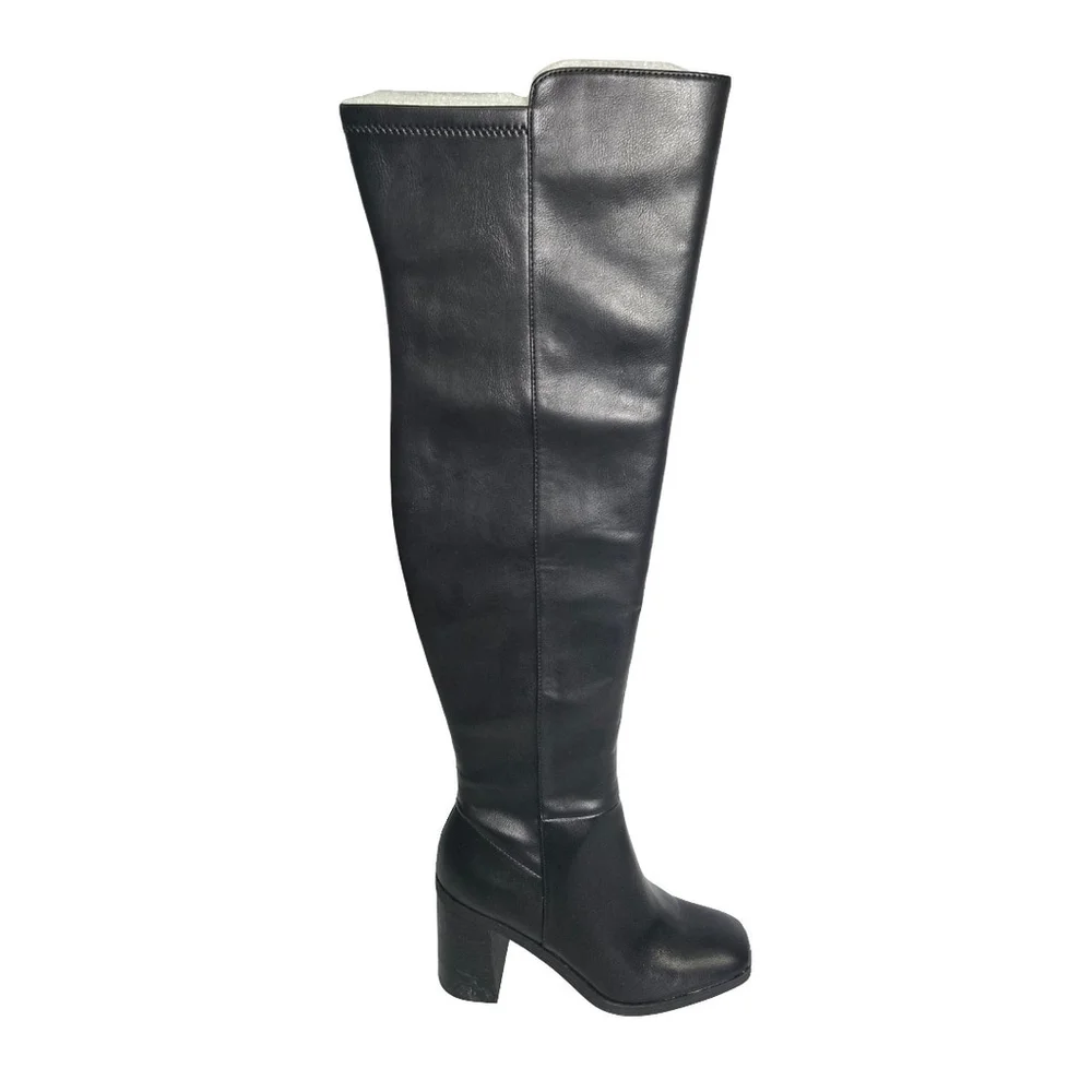 Dolce Vita Finnegan Over The Knee Equestrian Boots Black Block Heel 7 Riding NIB